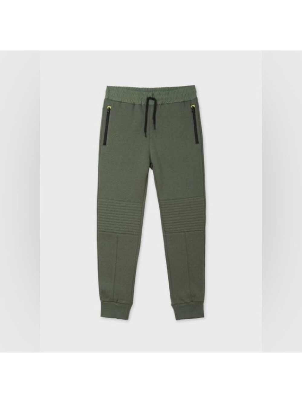 Mayoral Kids Olive Green Joggers with Black Accents